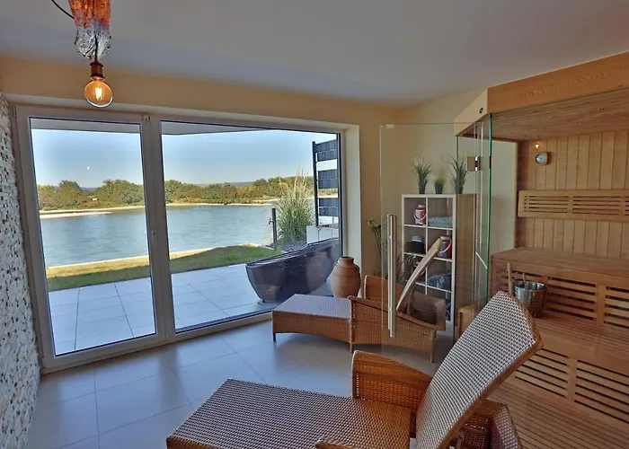 Exklusives Rhein-lounge Mit Direktem Rheinblick, Sauna, 2 Schlafzimmern, Parkplatz Fuer Bis Zu 5 Gaeste
